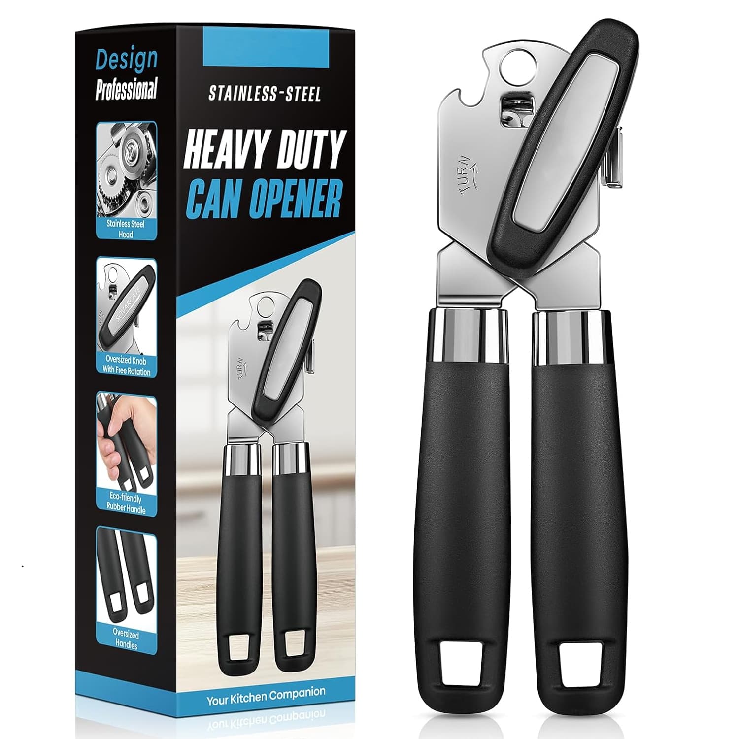Can Opener Manual Heavy Duty Multifunctional with Magnet Lift